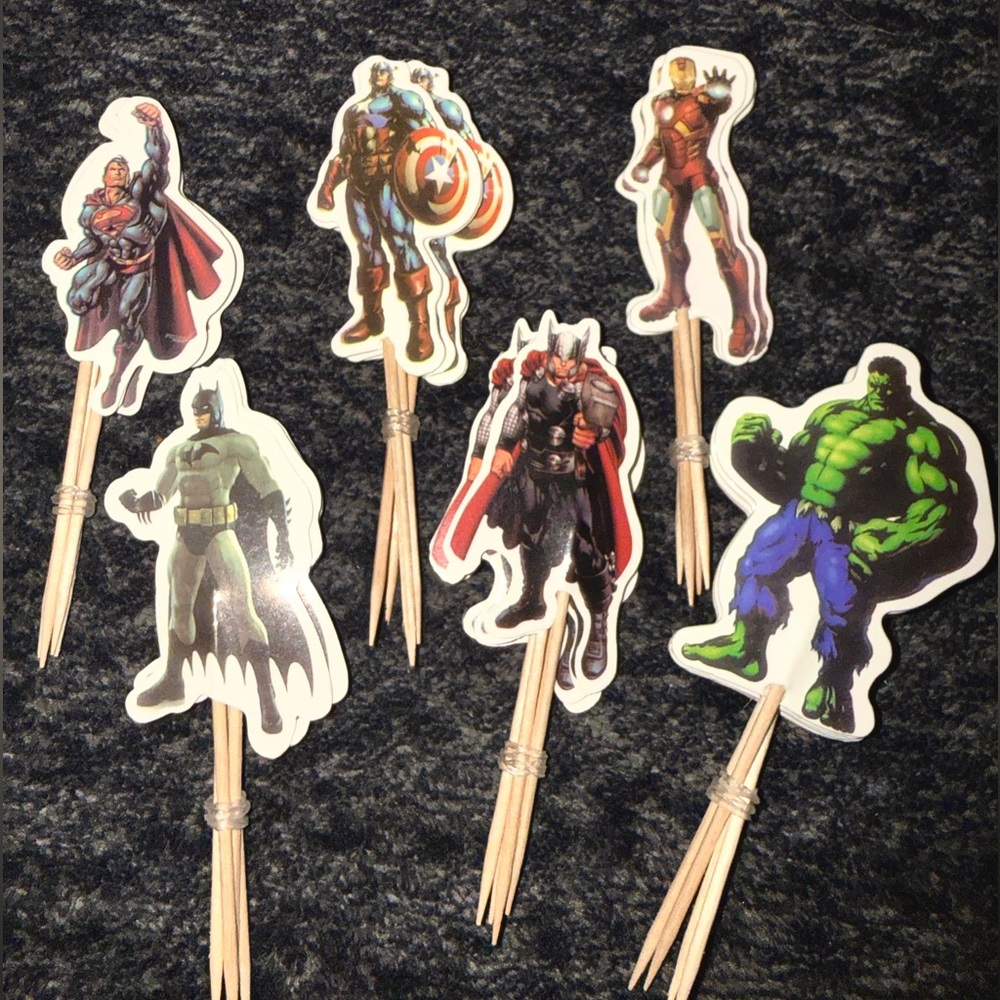 Superhero Cupcake Toppers